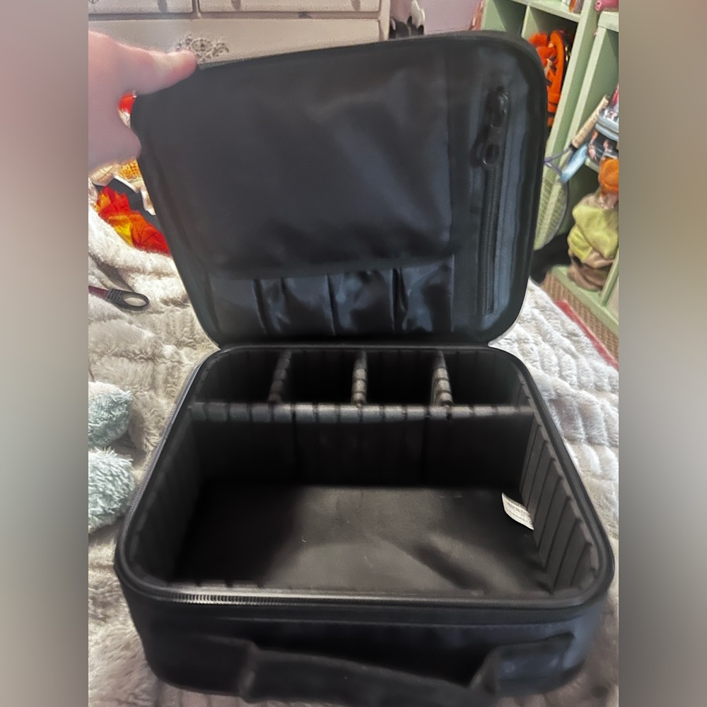 Black Travel Makeup Organizer